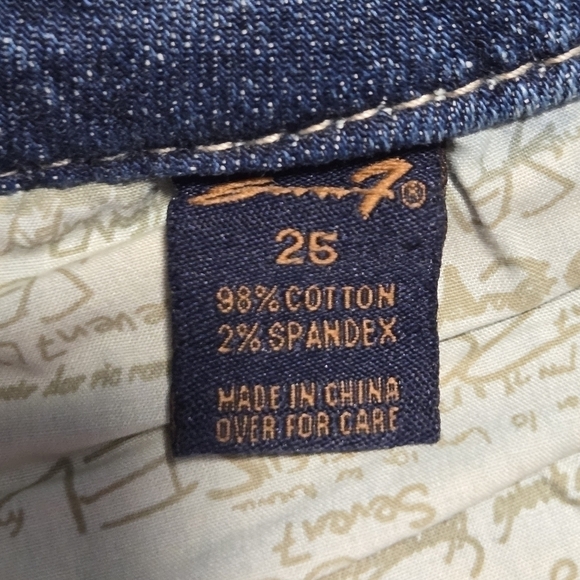 Seven 7 Women's Dark Wash Bootcut Denim Jeans Size 25 Like New - Picture 13 of 14